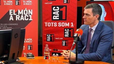 Pedro Sánchez, durante la entrevista
