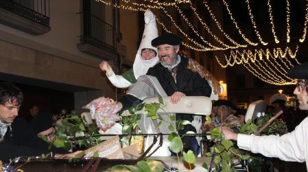 Foto del desfile de Olentzero y Mari Domingi en Tudela./