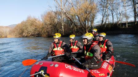 Fotos del Grupo de Rescate Acuático (GRA) de los Bomberos de Navarra. /