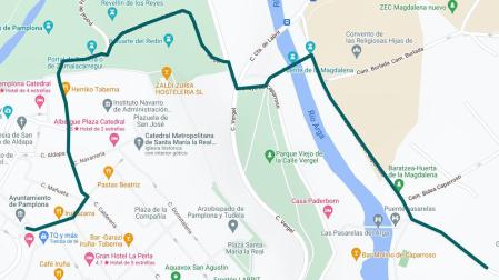 Recorrido de la Cabalgata de los Reyes Magos por Pamplona