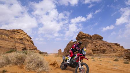 Schareina, durante el prólogo del Dakar 2024