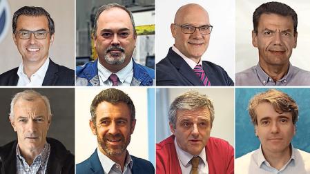Michel Hobusch, Roberto Lanaspa, Óscar Huarte, Miguel Ugalde, Juan Córdoba, Jon Angulo, Francisco Cebeiro e Ismael Gambra