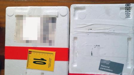 Dos de las cajas intervenidas por Policía Foral
