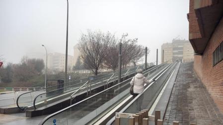 Vista de las rampas mecánicas esta mañana de lunes