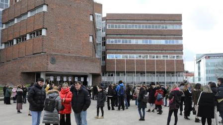 Momentos previos al examen de formación sanitaria especializada en enero de 2023