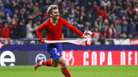 Griezmann celebra el gol que anotó en la prórroga