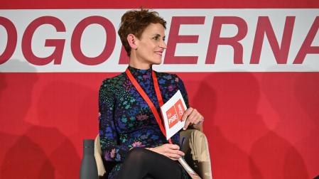 La secretaria general del PSN-PSOE, María Chivite, en la Convención Política del PSOE celebrada este sábado en Galicia