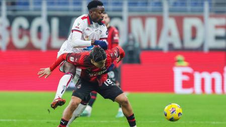 Luka Romero esta temporada en un encuentro entre Milan y Cagliari de Coppa
