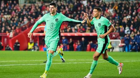 Álvaro Morata celebra su tanto en Granada