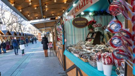 Puesto de Dulces Artesanos Garrarte, en una feria en Pamplona