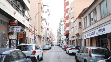 La calle donde un hombre ha agredido presuntamente a martillazos a una mujer, a 30 de enero de 2024, en Palma de Mallorca