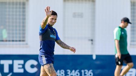 El Chimy Ávila, en un entrenamiento de esta temporada