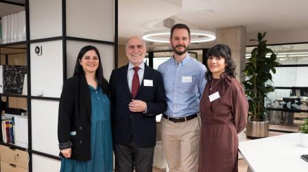 Por la izquierda: Lorena Lobete  Villegas (área comercial), José Lobete Cardeñoso (fundador y mentor), Jesús González Oteiza (dirección económica financiera) y Mar Lobete Villegas (gestión interna y de personas).