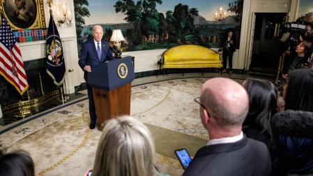 Joe Biden ofrece una rueda de prensa después de la publicación del informe del fiscal especial sobre los documentos clasificados encontrados en la casa privada del presidente