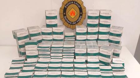 Cajas de pastillas de viagra incautadas en Barberà del Vallès