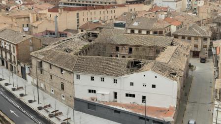 Imagen del edificio de Sementales, ubicado en el céntrico paseo de Pamplona de Tudela