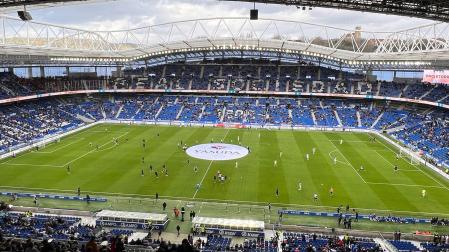 Aspecto del Reale Arena ante del inicio del Real Sociedad-Osasuna.