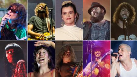 De izquierda a derecha y de arriba abajo: Natalia Lakunza, Izal, Amaia, Marea, Mikel Izal, El Columpio Asesino, Iseo&Dodosound, Barricada, Paul Alone y Pello Repáraz, de Zetak