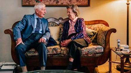 Dries van Agt y su esposa Eugenie