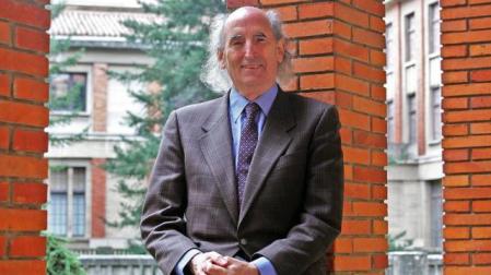 Justo Lacunza Balda, en el Seminario de Pamplona, en abril de 2017.