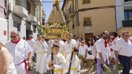 Imagen de la procesión de Santa Ana de las pasadas fiestas de Tudela de 2023