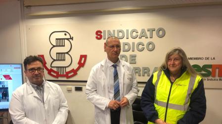 Juan Ramón Sanchiz, Alberto Pérez y Rosa Alas