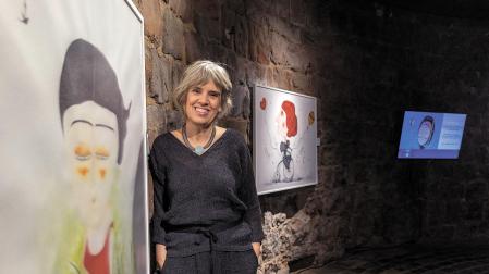 Silvia Sánchez, en su exposición 'Evolución desde la Imperfección'
