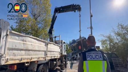 La banda desguazaba posteriormente los cajeros robados en un centro de operaciones en El Molar (Madrid)