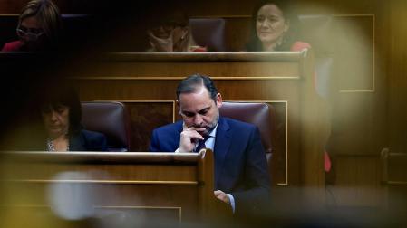 El diputado socialista José Luis Ábalos, durante el pleno de este miércoles en el Congreso de los Diputados