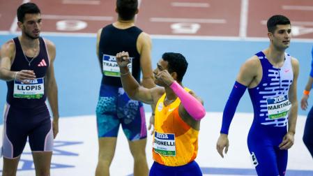 Asier Martínez, junto al ganador, el italiano Lorenzo Simonelli