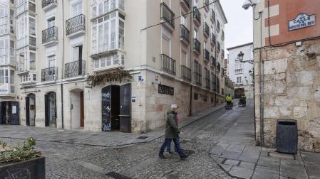 Calle Huerto del Rey, en Burgos. El fallecido había ido a Burgos a celebrar una despedida de soltero