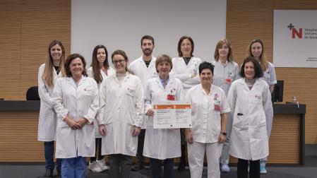 Equipo profesional del Servicio de Medicina Nuclear del Hospital Universitario de Navarra.