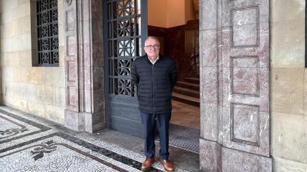 Luis Sabalza, este miércoles al término de la reunión en la Delegación del Gobierno
