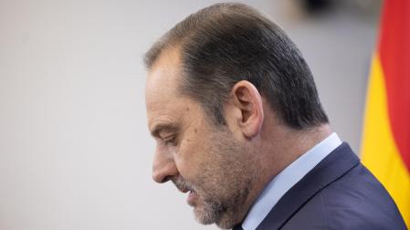 José Luis Ábalos, el día de su comparecencia para anunciar que seguirá en el Grupo Mixto