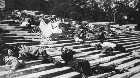 Fotograma de la escalera de Odesa de la película 'El acorazado Potemkin'