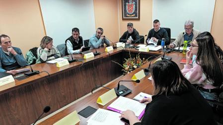 Un momento del pleno de Ayegui celebrado esta semana donde salió el tema del colegio público.