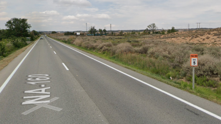 La colisión por alcance ha tenido lugar en el kilómetro 5 de la NA-160 (Tudela-Fitero)