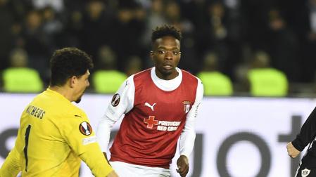 Djaló, en un encuentro del Braga frente al Qarabag el pasado febrero en la Europa League