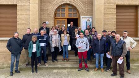 Los responsables municipales, en la presentación en Piedramillera