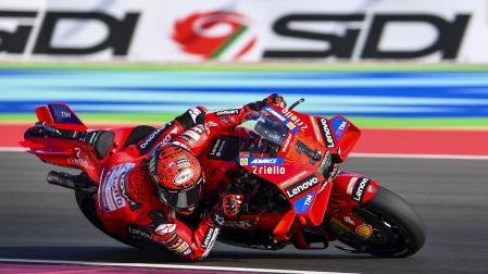 Bagnaia, en acción en el GP Qatar