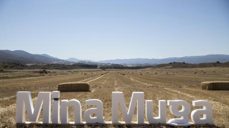 Terrenos de cereal de Sangüesa donde se levantará la planta de tratamiento de ‘Mina Muga’