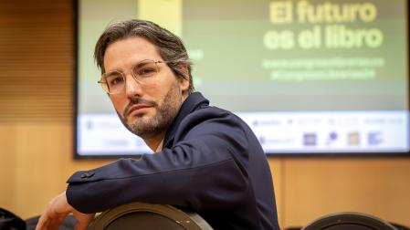 Miguel Iglesias, fotografiado en el Congreso Nacional de Librerías en Baluarte.