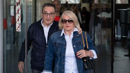 El exvicepresidente del Comité Técnico de Árbitros (CTA)  José María Enríquez Negreira sale de la Ciutat de la Justícia tras acogerse a su derecho a no declarar por presuntamente recibir pagos del FC Barcelona