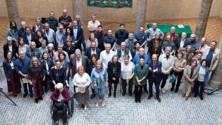 Funcionarios municipales jubilados en 2023 que han participado en el acto de homenaje organizado por el Ayuntamiento de Pamplona
