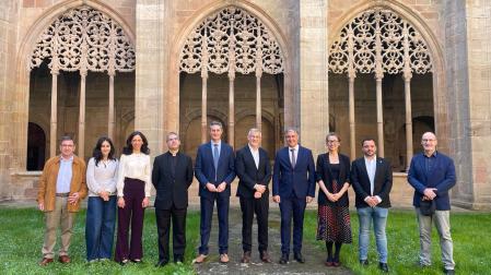 Integrantes del Patronato del Monasterio de Santa María la Real de Nájera que han participado en la reunión de viernes