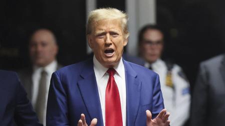 Donald Trump, este lunes en Nueva York