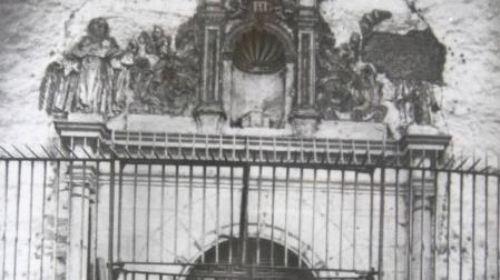 Una parte de la portada de la desaparecida iglesia de la Merced
