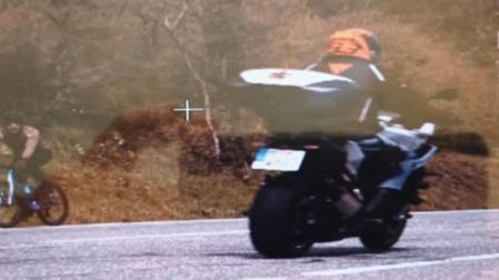 Imagen captada por el radar del motorista a 178 kilómetros por hora en la N-135./