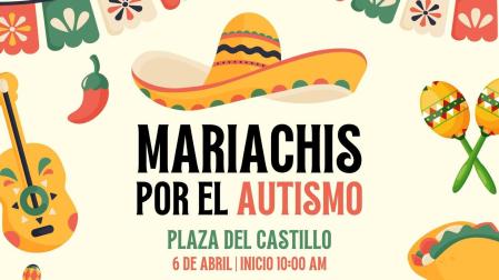 Cartel de la concentración de mariachis por el Día Mundial del Autismo