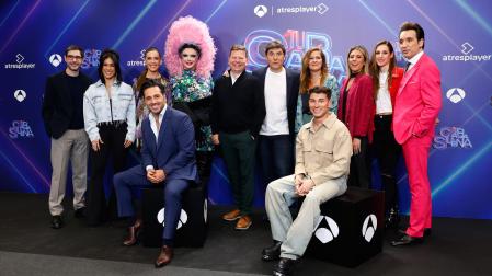 Juanra Bonet, Julia Medina, David Bustamente, Raquel Sánchez Silva, Supremme de Luxe, Manel Fuentes, Valeria Ros, Raoul Vázquez, Conchita y Miguel Lago durante la presentación de la nueva edición de 'Tu cara me suena'